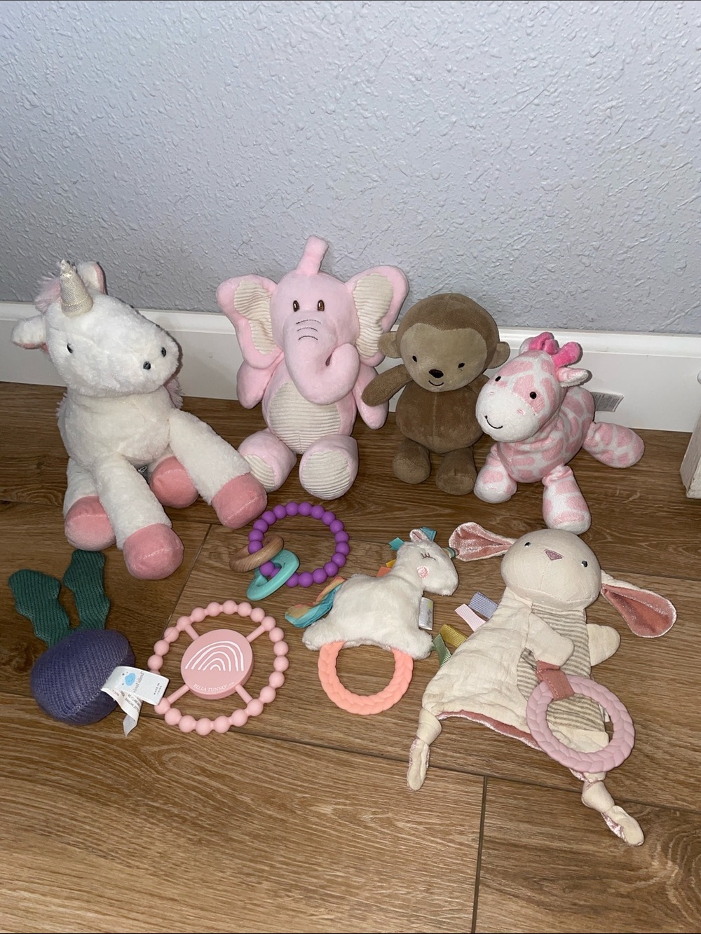 Baby Girl Plush & Teether Toy Lot